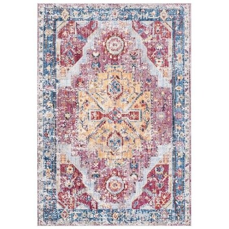 Safavieh 2 ft. 3 in. x 8 ft. Bristol Rectangle Power Loomed Rug Red & Blue BTL488S-28
